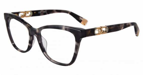 Furla VFU633 Eyeglasses, GREY/BLACK HAVANA (0721)