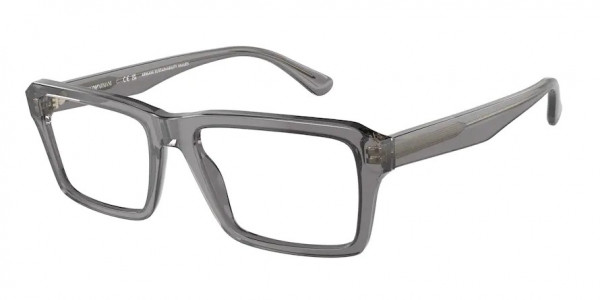 Emporio Armani EA3206 Eyeglasses, 5075 SHINY TRANSPARENT GREY (GREY)