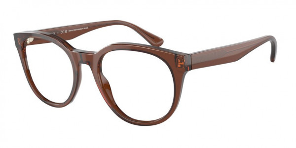 Emporio Armani EA3207 Eyeglasses, 5044 SHINY TRANSPARENT BROWN (BROWN)