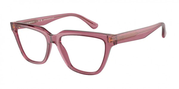 Emporio Armani EA3208 Eyeglasses, 5544 SHINY TRANSPARENT PINK (PINK)