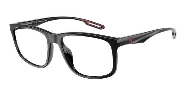 Emporio Armani EA3209U Eyeglasses, 5017 SHINY BLACK (BLACK)