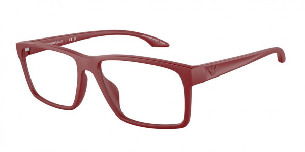 Emporio Armani EA3210U Eyeglasses, 5067 RUBBERISED RED (RED)