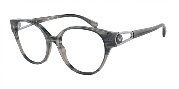 Emporio Armani EA3211 Eyeglasses, 5035 SHINY STRIPED GREY