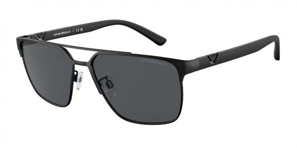 Emporio Armani EA2134 Sunglasses, 300187 MATTE BLACK DARK GREY (BLACK)