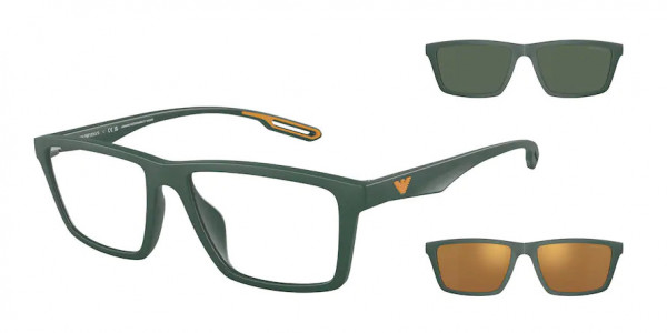 Emporio Armani EA4189U Sunglasses, 50581W MATTE GREEN CLEAR (GREEN)