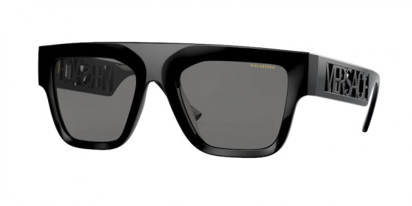 Versace VE4430U Sunglasses, GB1/81 BLACK POLAR DARK GREY (BLACK)