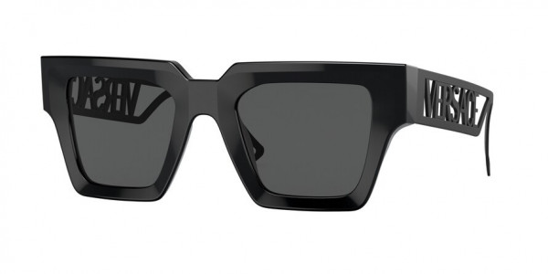 Versace VE4431F Sunglasses, 538087 BLACK DARK GREY (BLACK)