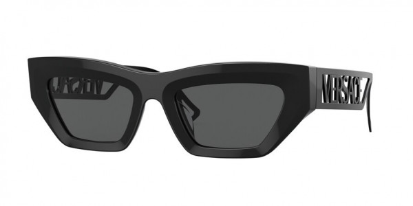 Versace VE4432U Sunglasses, 523287 BLACK DARK GREY (BLACK)