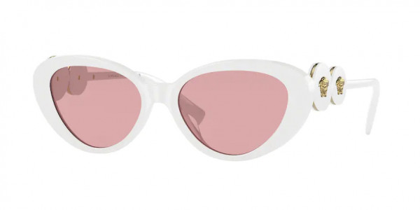 Versace VE4433U Sunglasses, 314/84 OPTICAL WHITE LIGHT VIOLET (WHITE)