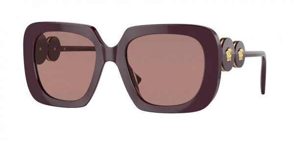 Versace VE4434 Sunglasses, 538273 BORDEAUX BROWN (RED)