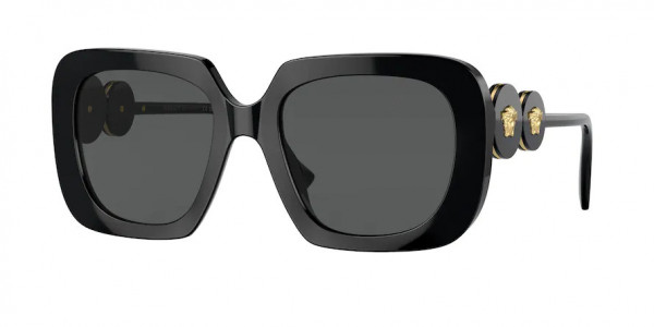 Versace VE4434 Sunglasses, GB1/87 BLACK DARK GREY (BLACK)