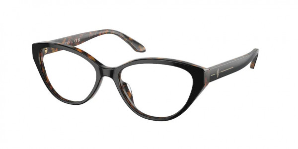 Ralph Lauren RL6228U Eyeglasses, 5260 SHINY BLACK ON JERRY HAVANA (BLACK)