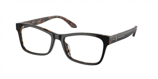 Ralph Lauren RL6229U Eyeglasses, 5260 SHINY BLACK ON JERRY HAVANA (BLACK)