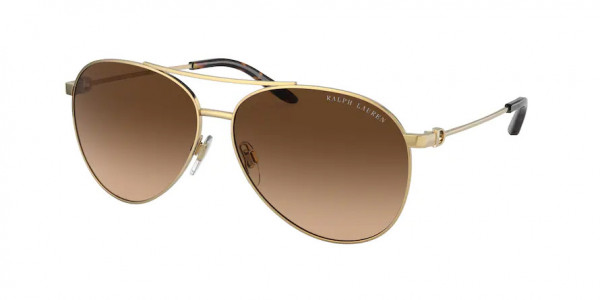 Ralph Lauren RL7077 THE ANDIE Sunglasses, 900474 THE ANDIE SHINY GOLD BROWN GRA (GOLD)