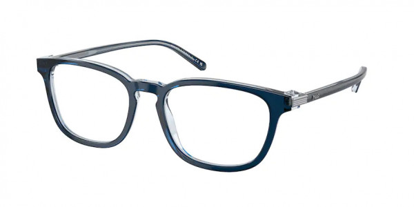 Polo PH2253 Eyeglasses, 6028 SHINY TRANSP BLUE ON CRYSTAL (BLUE)