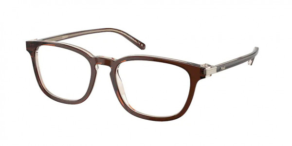 Polo PH2253 Eyeglasses, 6029 SHINY TRANSP BROWN ON CRYSTAL (BROWN)