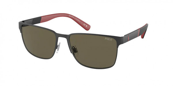 Polo PH3143 Sunglasses, 9007/3 MATTE BLACK BROWN (BLACK)