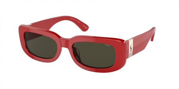 Polo PH4191U Sunglasses, 525782 SHINY DARK RED DARK GREEN (RED)