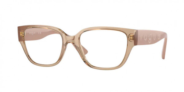 Vogue VO5458B Eyeglasses, 2826 TRANSPARENT LIGHT BROWN (BROWN)