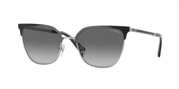 Vogue VO4248S Sunglasses, 352/11 TOP BLACK/SILVER GRADIENT GREY (BLACK)