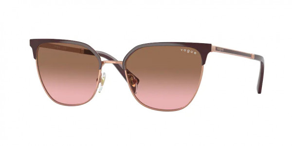 Vogue VO4248S Sunglasses, 517014 TOP BORDEAUX/ROSE GOLD PINK GR (RED)