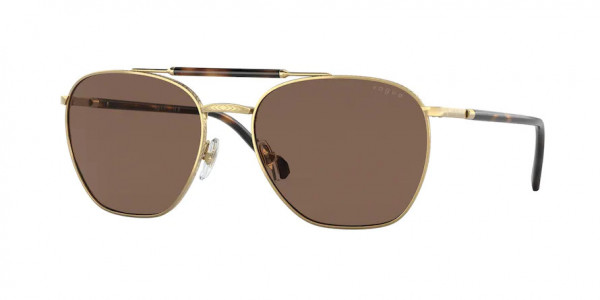 Vogue VO4256S Sunglasses, 280/73 GOLD DARK BROWN (GOLD)