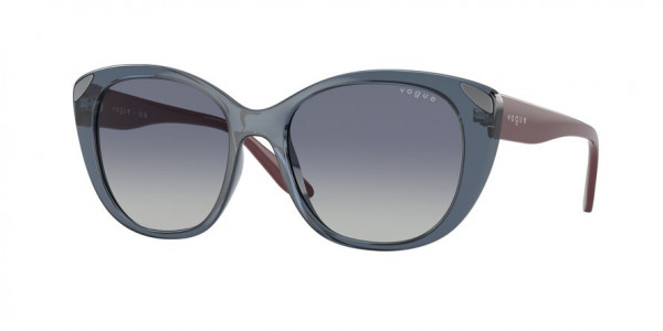 Vogue VO5457S Sunglasses, 27644L TRANSPARENT BLUE GREY GRADIENT (BLUE)