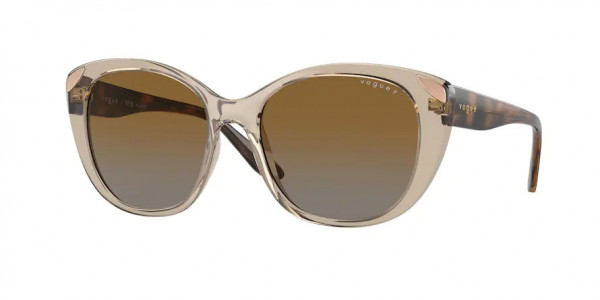 Vogue VO5457S Sunglasses, 2990T5 TRANSPARENT CARAMEL POLAR BROW (BROWN)