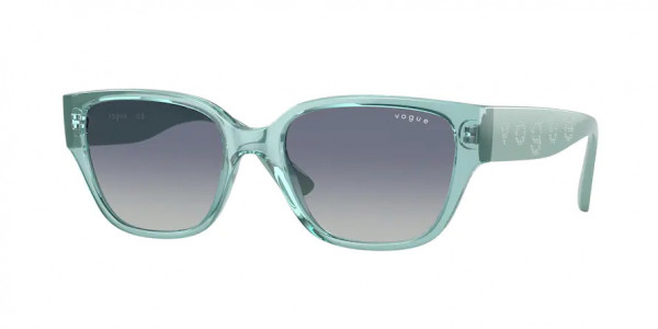 Vogue VO5459SB Sunglasses, 30324L TRANSPARENT GREEN WATER GRADIE (GREEN)