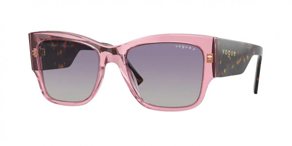 Vogue VO5462S Sunglasses, 28368J TRANSPARENT PINK POLAR GREY GR (PINK)