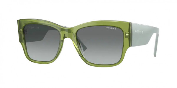 Vogue VO5462S Sunglasses, 295311 TRANSPARENT GREEN GRADIENT GRE (GREEN)