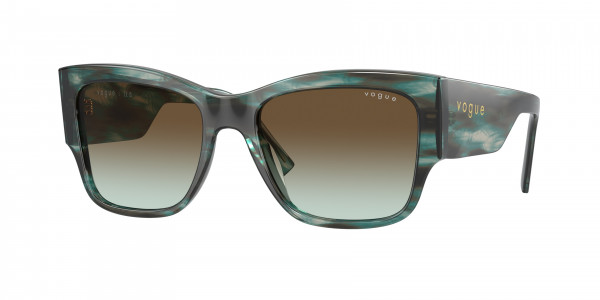 Vogue VO5462S Sunglasses, 3088E8 GREEN HAVANA GREEN GRADIENT DA (GREEN)