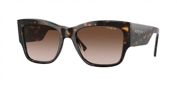 Vogue VO5462S Sunglasses, W65613 DARK HAVANA GRADIENT BROWN (BROWN)