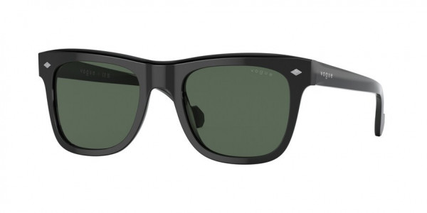 Vogue VO5465S Sunglasses, W44/71 BLACK DARK GREEN (BLACK)