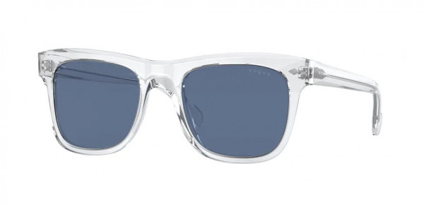 Vogue VO5465S Sunglasses, W74580 TRANSPARENT DARK BLUE (TRANSPARENT)
