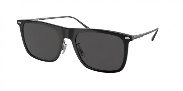 Coach HC8356 CD456 Sunglasses, 500287 CD456 BLACK DARK GREY SOLID (BLACK)