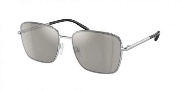 Michael Kors MK1123 BURLINGTON Sunglasses, 11536G BURLINGTON SHINY SILVER SILVER (SILVER)
