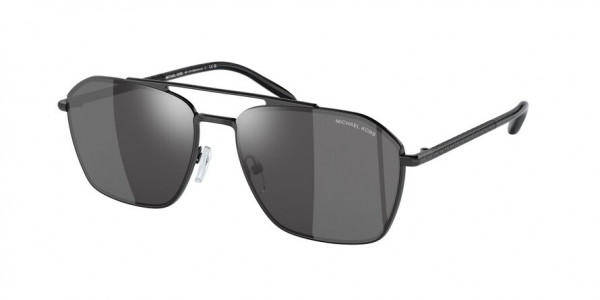Michael Kors MK1124 MATTERHORN Sunglasses, 10056G MATTERHORN SHINY BLACK GUNMETA (BLACK)