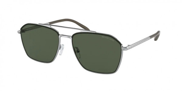 Michael Kors MK1124 MATTERHORN Sunglasses, 115382 MATTERHORN SHINY SILVER GREEN (SILVER)