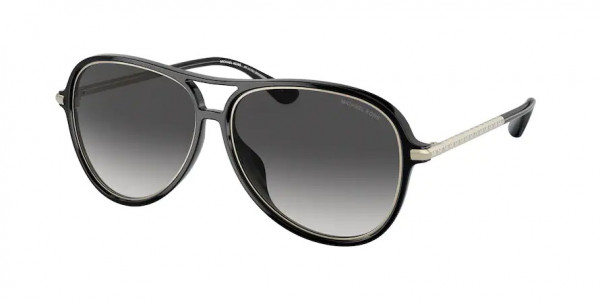 Michael Kors MK2176U BRECKENRIDGE Sunglasses, 30058G BRECKENRIDGE BLACK DARK GREY G (BLACK)
