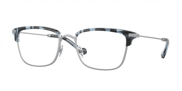 Brooks Brothers BB1101 Eyeglasses, 1023 MATTE SILVER / BLUE HORN (MULTICOLOR)