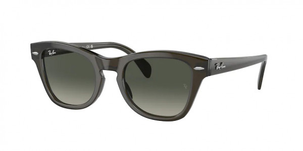 Ray-Ban RB0707S Sunglasses, 664271 TRANSPARENT OLIVE GREEN GREY G (GREEN)