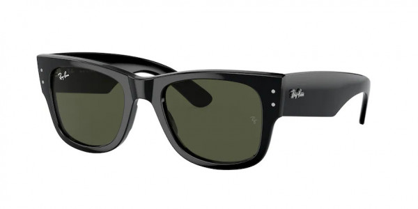 Ray-Ban RB0840S MEGA WAYFARER Sunglasses, 901/31 MEGA WAYFARER BLACK GREEN (BLACK)
