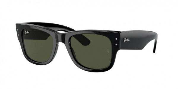 Ray-Ban RB0840SF MEGA WAYFARER Sunglasses, 901/31 MEGA WAYFARER BLACK GREEN (BLACK)