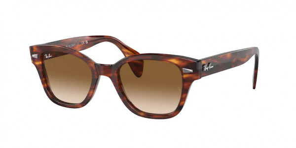 Ray-Ban RB0880S Sunglasses, 954/51 STRIPED HAVANA CLEAR GRADIENT (BROWN)