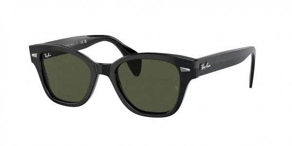 Ray-Ban RB0880SF Sunglasses, 901/31 BLACK GREEN (BLACK)