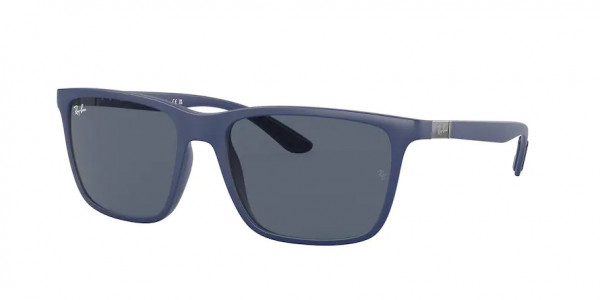 Ray-Ban RB4385 Sunglasses, 601587 MATTE BLUE DARK GREY (BLUE)