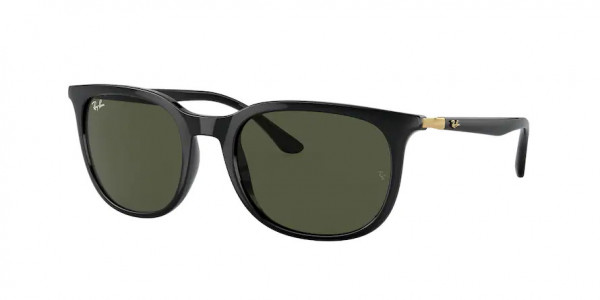 Ray-Ban RB4386F Sunglasses, 601/31 BLACK GREEN (BLACK)