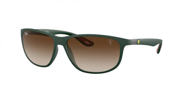 Ray-Ban RB4394M Sunglasses, F67713 MATTE GREEN BROWN GRADIENT (GREEN)