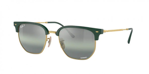 Ray-Ban RB4416 NEW CLUBMASTER Sunglasses, 6655G4 NEW CLUBMASTER GREEN ON ARISTA (GREEN)